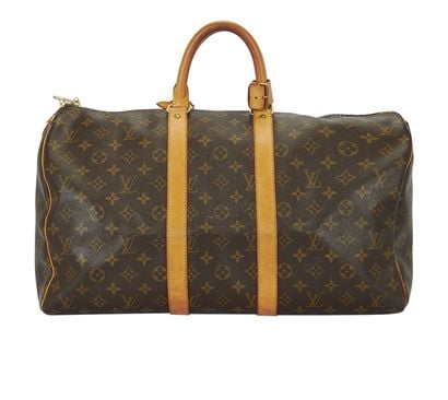 Louis Vuitton Keepall 45, &pound;695, Handbags, Brown, Coated Canvas/Leather, Front view
